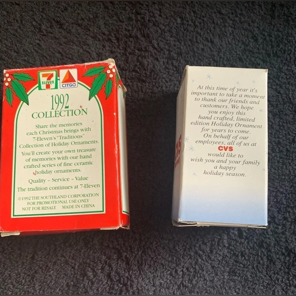 2 Vintge Christmas Ornaments 1992 & 1997